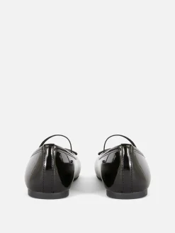 Ballerines En Simili Cuir Verni