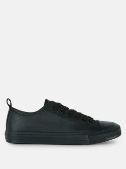 Baskets Basses En Simili Cuir
