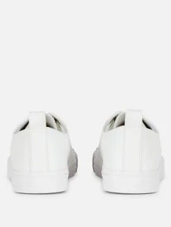 Baskets Basses En Simili Cuir