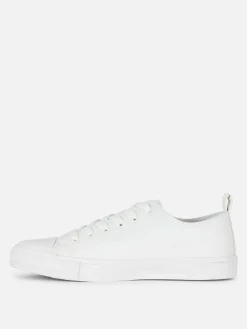 Baskets Basses En Simili Cuir