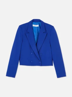 Blazer Court à Boutonnage Croisé à Coordonner