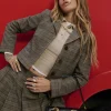 Blazer Court à Carreaux Rita Ora