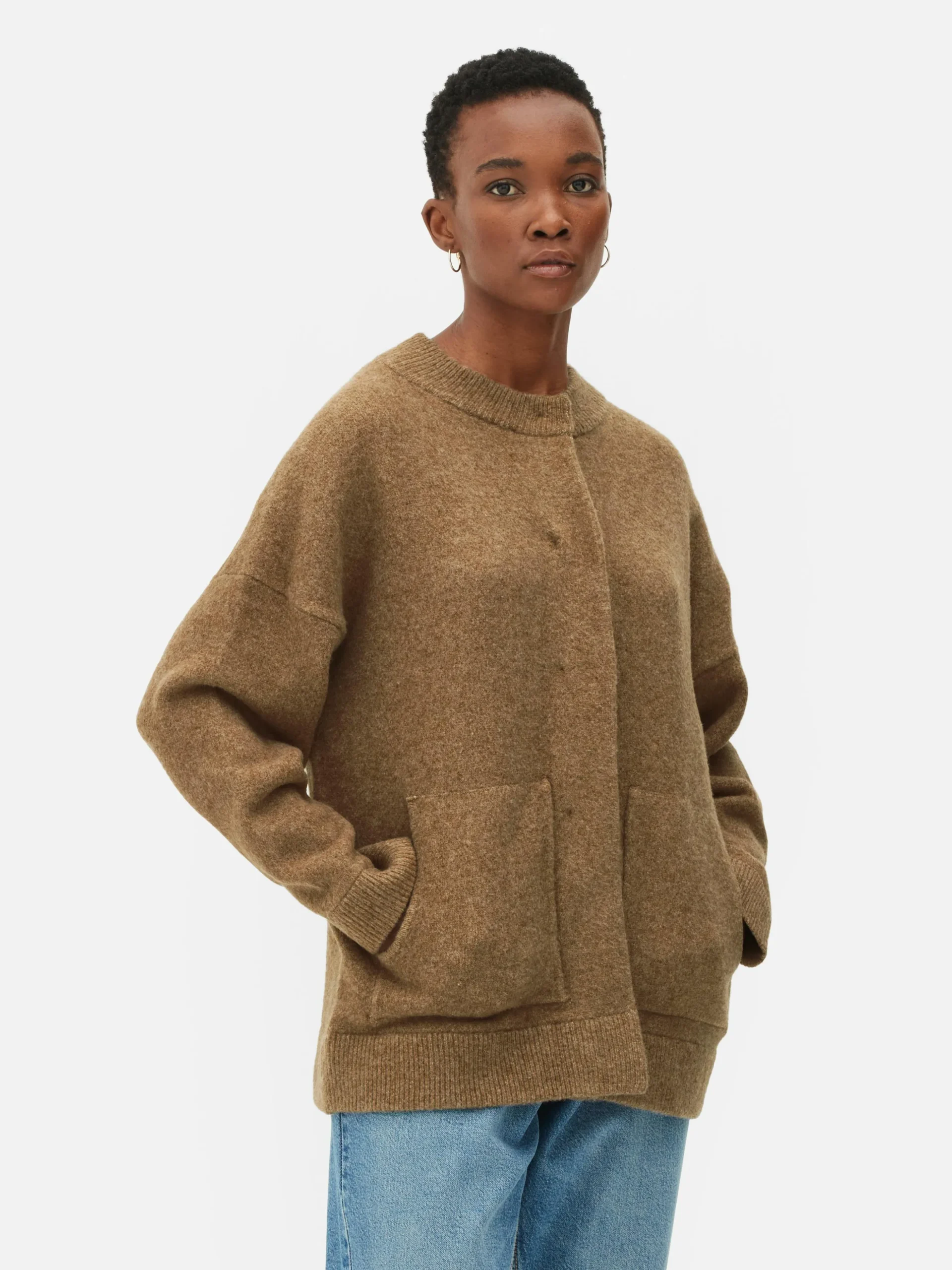 Blouson Bomber Tricoté Oversize