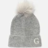 Bonnet à Pompon Avec Initiale Brodée