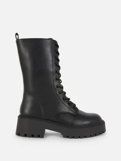 Bottes De Motard épaisses à Lacets