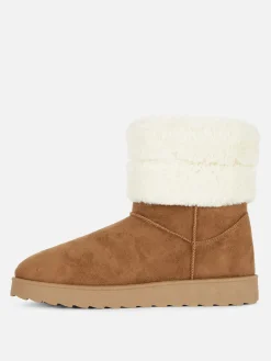 Bottes Doublées En Fausse Fourrure