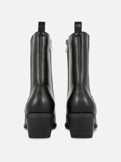 Bottes Santiags En Simili Cuir