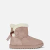 Bottines à Doublure Duveteuse Et Nœud Au Dos