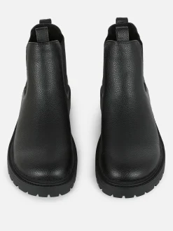 Bottines Chelsea En Simili Cuir