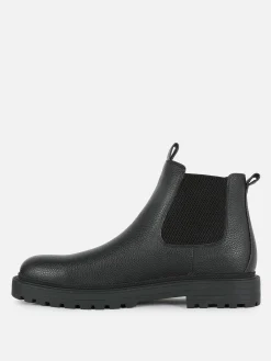 Bottines Chelsea En Simili Cuir