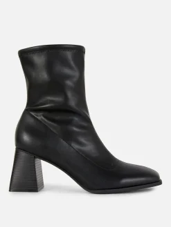 Bottines Stretch à Bout Carré