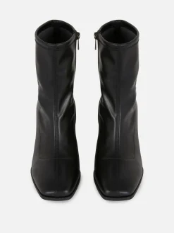Bottines Stretch à Bout Carré