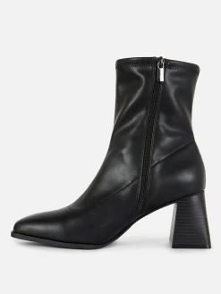 Bottines Stretch à Bout Carré