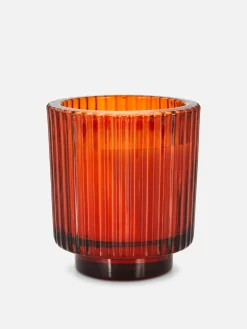 Bougie En Verre Cannelé