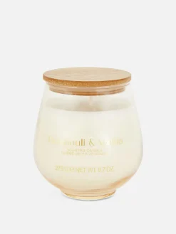 Bougie Parfumée Dans Un Pot En Verre Incurvé