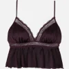 Brassière Légère En Dentelle Satinée