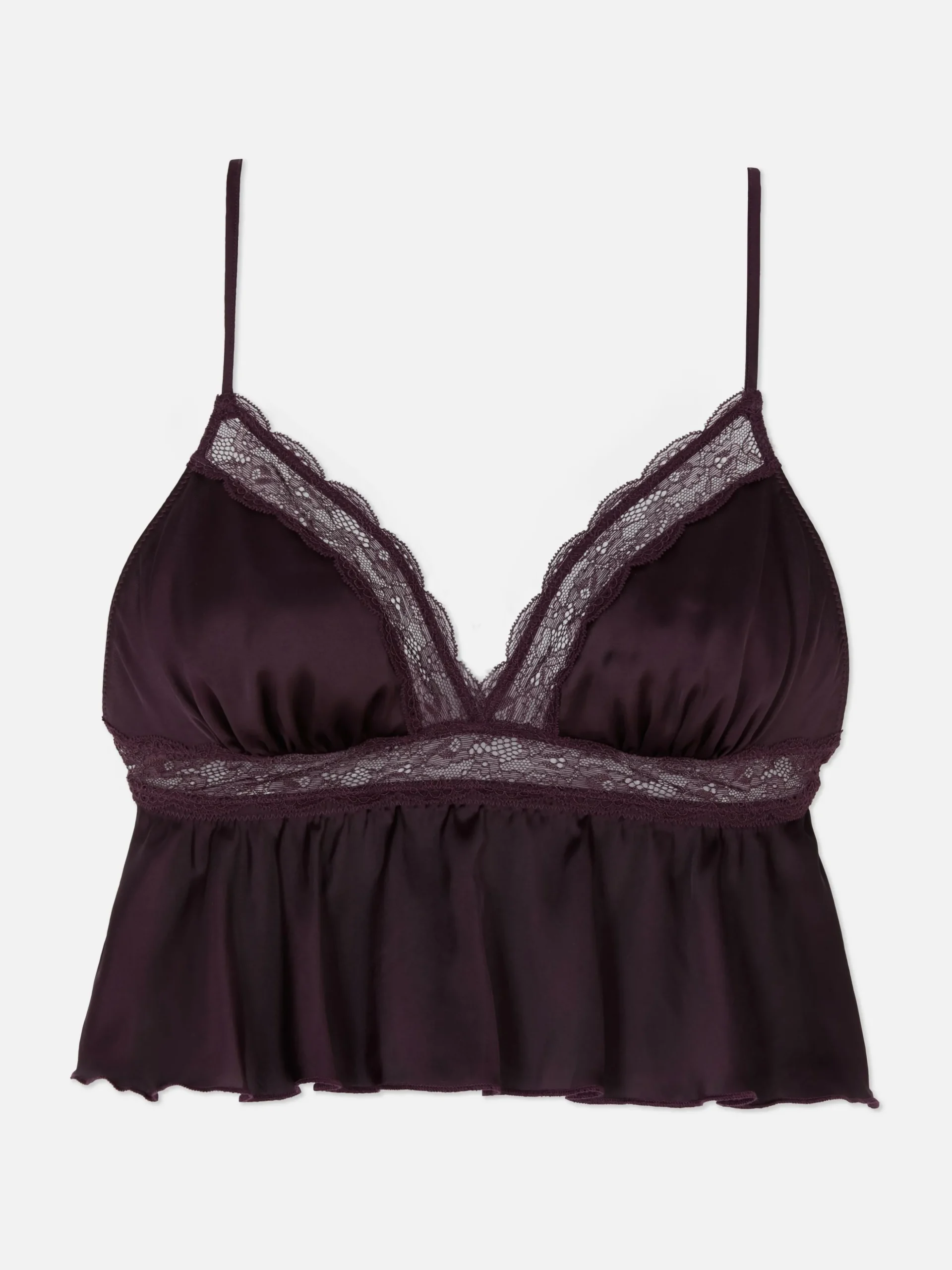 Brassière Légère En Dentelle Satinée