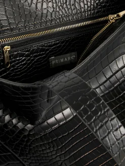 Cabas Extra Large En Imitation Croco