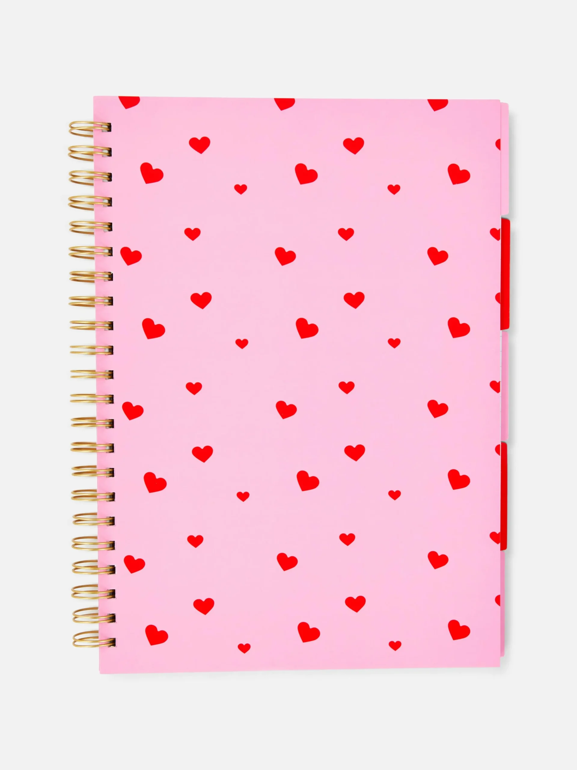 Carnet à Spirale A4 à Motif Cœur Avec Intercalaires