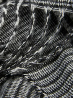 Écharpe à Carreaux Et à Franges
