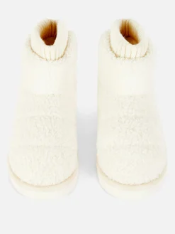 Chaussons Bottines Effet Mouton Retourné