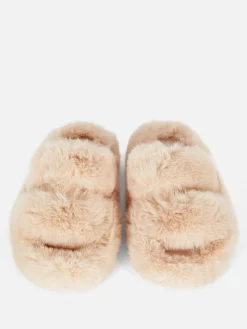 Chaussons Duveteux à Double Bride