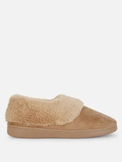 Chaussons Mocassins Doublés En Fausse Fourrure