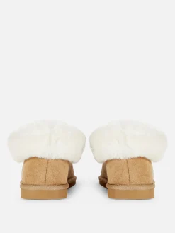 Chaussons Mocassins Doublés En Fausse Fourrure