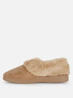 Chaussons Mocassins Doublés En Fausse Fourrure