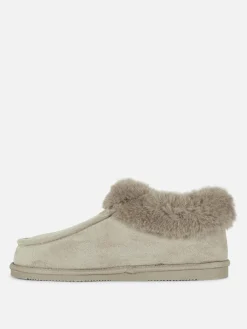 Chaussons Mocassins Doublés En Fausse Fourrure