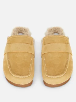 Chaussons Style Mocassins Doublés De Fausse Fourrure