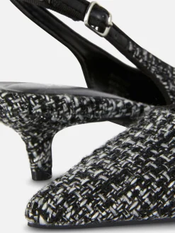 Chaussures à Talon Bas Ouvert Avec Effet Bouclé