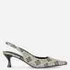 Chaussures à Talon Ouvert Et Motif Géométrique