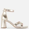 Chaussures à Talons Larges Avec Brides Croisées
