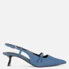 Chaussures En Jean à Talon Bas Et Boucle