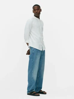 Chemise Boutonnée à Manches Retroussées