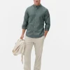 Chemise Boutonnée à Manches Retroussées