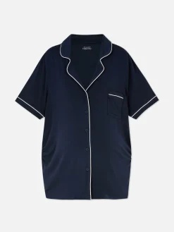Chemise De Maternité à Boutons Et à Manches Courtes