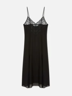 Chemise De Nuit En Maille Et Dentelle