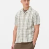 Chemise Texturée à Carreaux Et à Manches Courtes