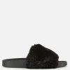 Claquettes En Fausse Fourrure