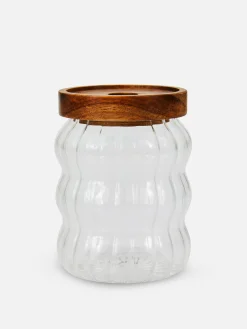 Contenant En Verre Strié
