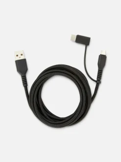 Cordon De Charge Double De Deux Mètres