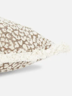 Coussin à Motif Léopard Et Franges