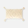 Coussin Oblong Tufté à Pampilles