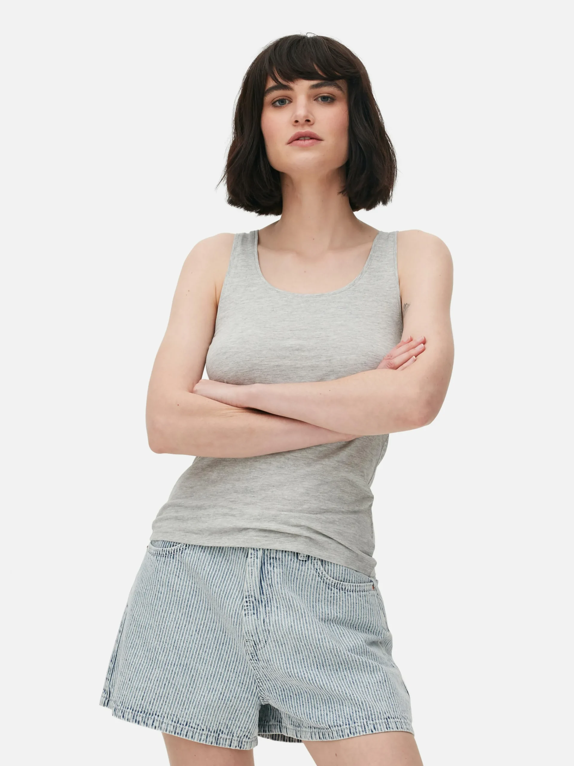 Débardeur Décolleté En Tissu Stretch