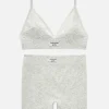 Ensemble Détente Short Et Brassière à Bretelles Côtelés