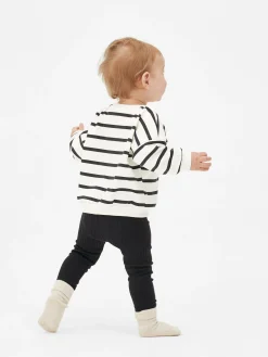 Ensemble Sweat-shirt à Rayures Et Legging Côtelé