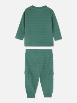Ensemble T-shirt Texturé Et Pantalon Cargo