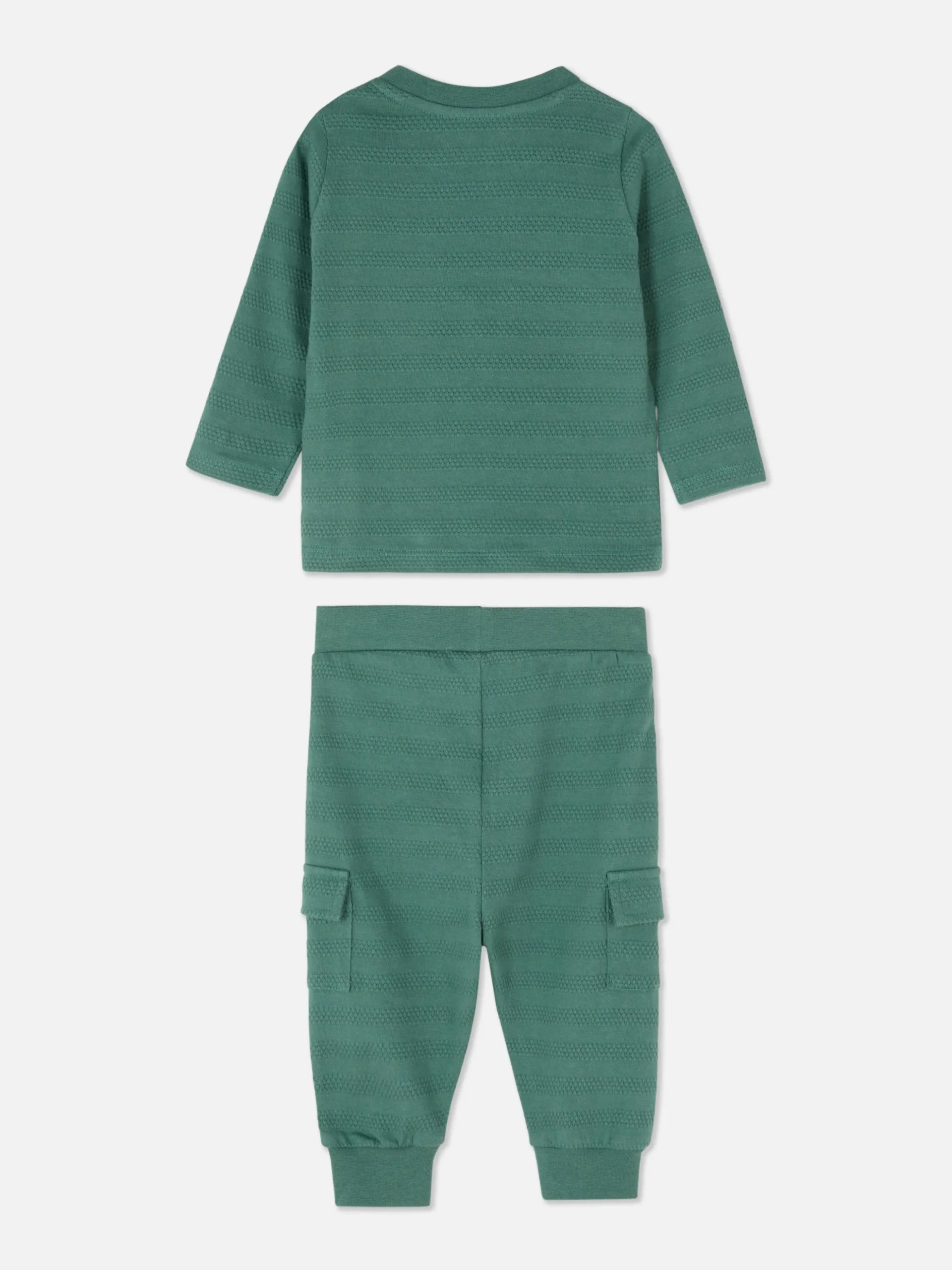 Ensemble T-shirt Texturé Et Pantalon Cargo